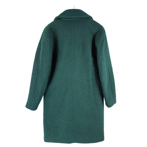 BCBGeneration Double Breasted Bouclé Longline Coat Emerald Green Women’s Small - Picture 4 of 9